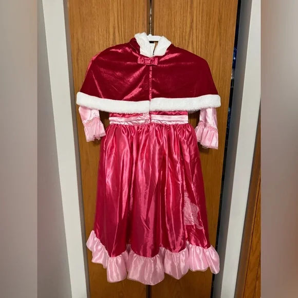 Disney Princess Belle Winter Dress with Cape-Chip & Mrs. Potts Detail-Size 9/10 - Picture 1 of 3
